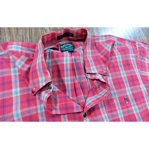Paddock Club by Arrow Men's Long Sleeve Button Down Long Sleeve Plaid Medium - Picture 4 of 11